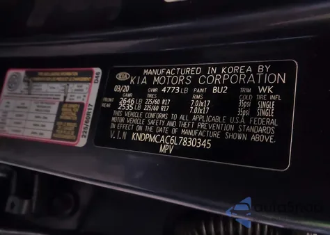 2020 Kia Sportage Lx из США, поврежденный, VIN KNDPMCAC6L7830345